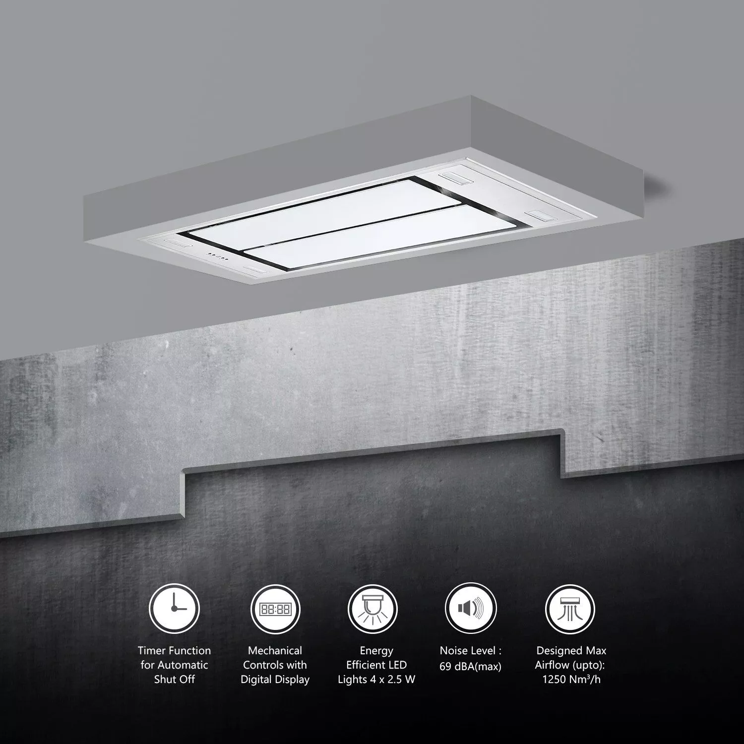 KAFF SKYVENT 110 CM (CEILING MOUNTED) CHIMNEY | Ant Mascot